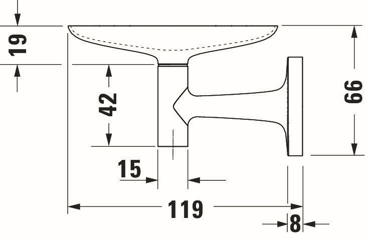 Savoniera Duravit 0099331000, Starck T, tip instalare pe perete, calitate superioara pentru baia ta, crom [17]