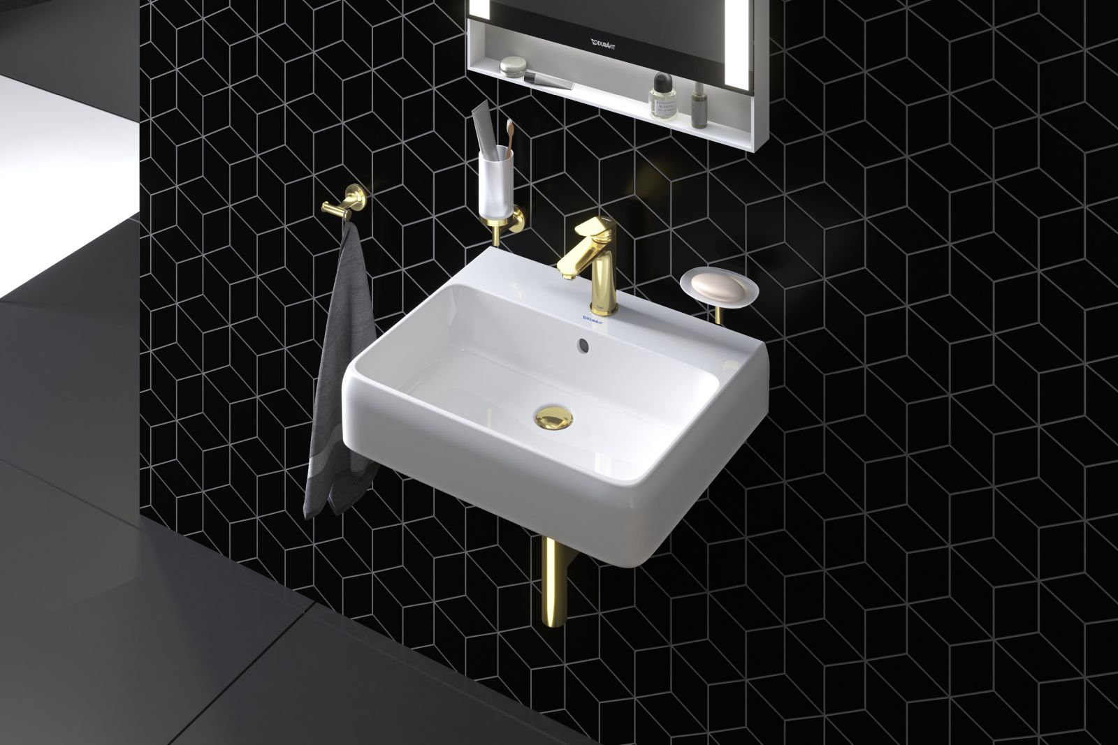 Savoniera Duravit 0099333400, Starck T, tip instalare pe perete, calitate superioara pentru baia ta, auriu [2]