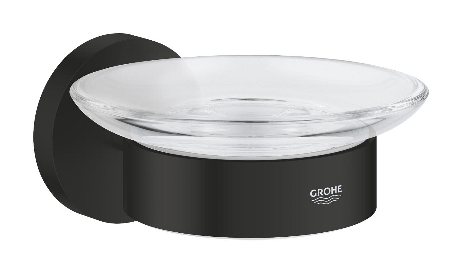 Grohe Savoniera grohe start, 110 mm, pe perete, metal/sticla, mat, negru, 411932430