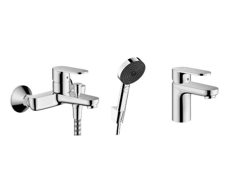 Hansgrohe Set 3in1 cada hansgrohe vernis blend, baterie lavoar s, set de dus, 3 functii, ventil, crom, 71440000-2st