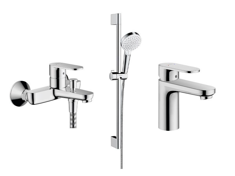 Hansgrohe Set 3in1 cada hansgrohe vernis blend, baterie lavoar m, coloana dus, 2 functii, ventil, crom, 71440000-5st