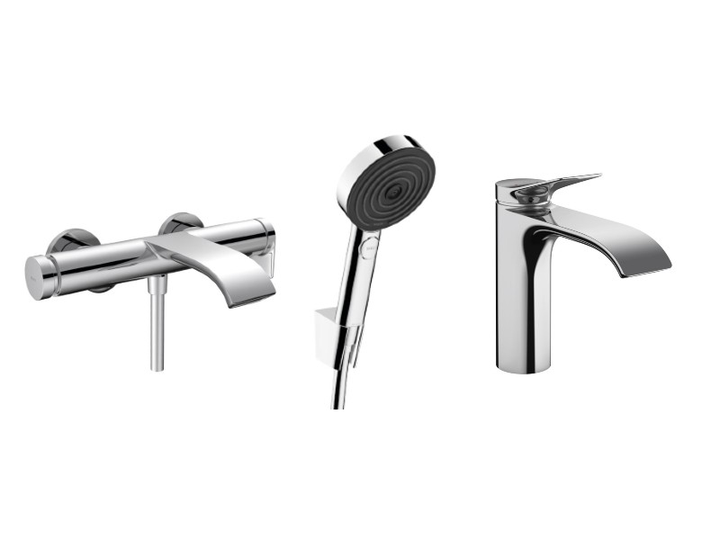 Hansgrohe Set 3in1 cada hansgrohe vivenis, baterie lavoar m, set de dus, 3 functii, ventil, crom, 75420000-2st
