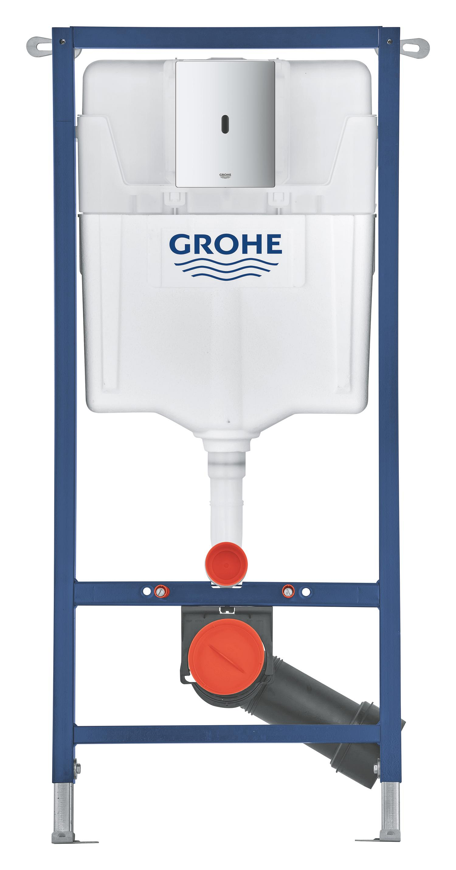 Set 3in1 cadru WC Grohe 39883000, 1130 mm, 500 mm, 90, 110 mm, 2 moduri spalare, incastrat, uscata, crom