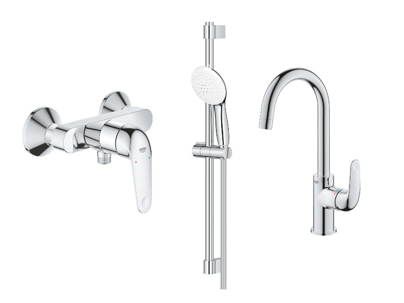Grohe Set 3in1 dus grohe swift, baterie lavoar l, coloana dus, 2 functii, ventil, crom, 24333001-4st