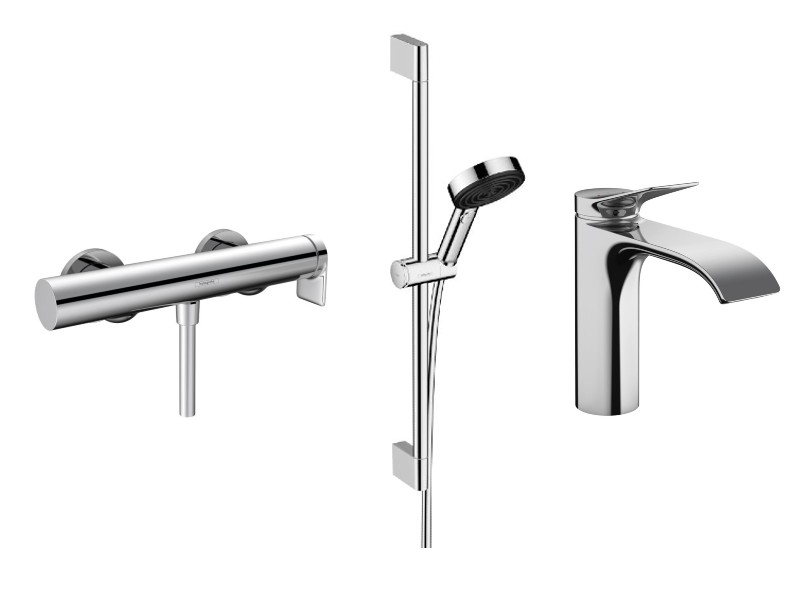 Hansgrohe Set 3in1 dus hansgrohe vivenis, baterie lavoar m, coloana dus, 3 functii, crom, 75620000-2st