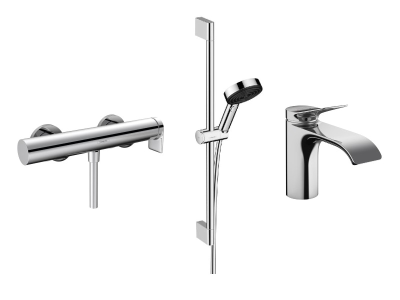 Hansgrohe Set 3in1 dus hansgrohe vivenis, baterie lavoar s, coloana dus, 3 functii, crom, 75620000-3st