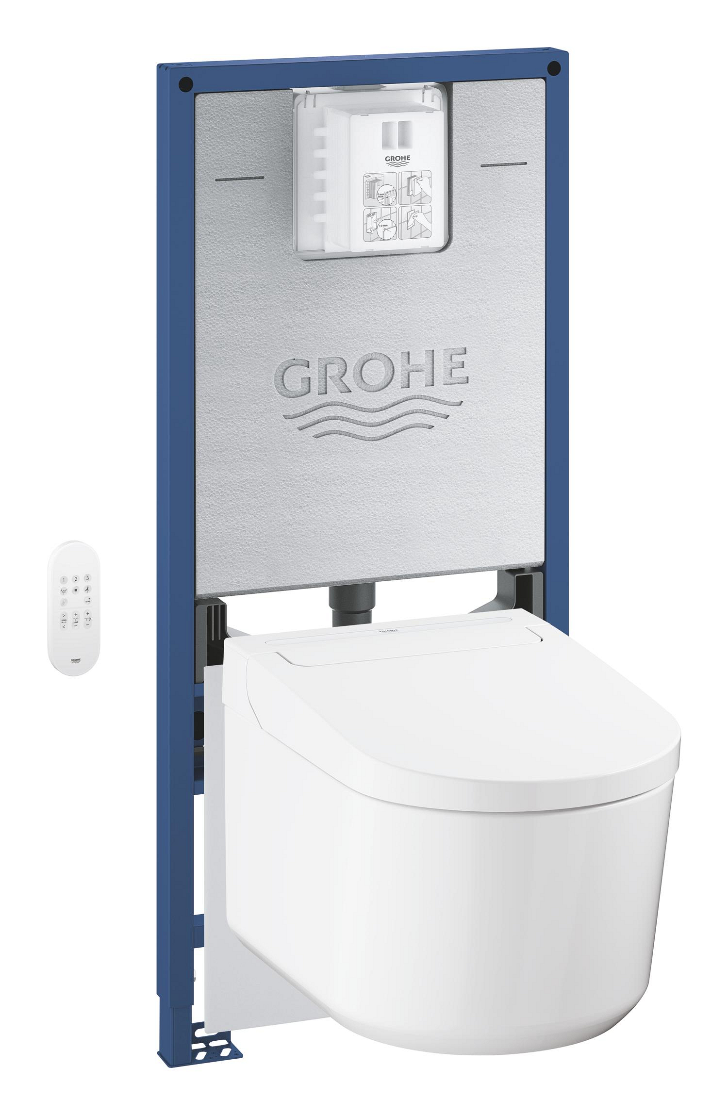 Set 3in1 WC suspendat Grohe Sensia, functie bideu, Rimles…