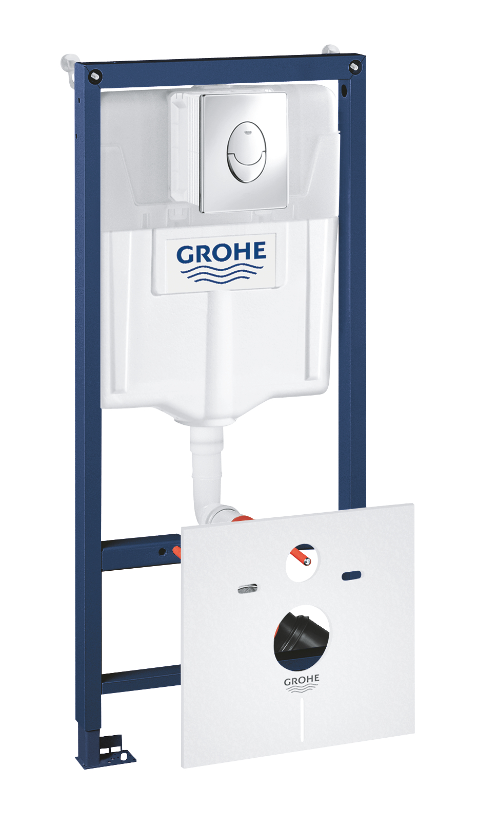 Grohe Set 4 in 1 rezervor wc grohe rapid sl 38750001, placa actionare, cadru, antifonare, ajustabil, otel