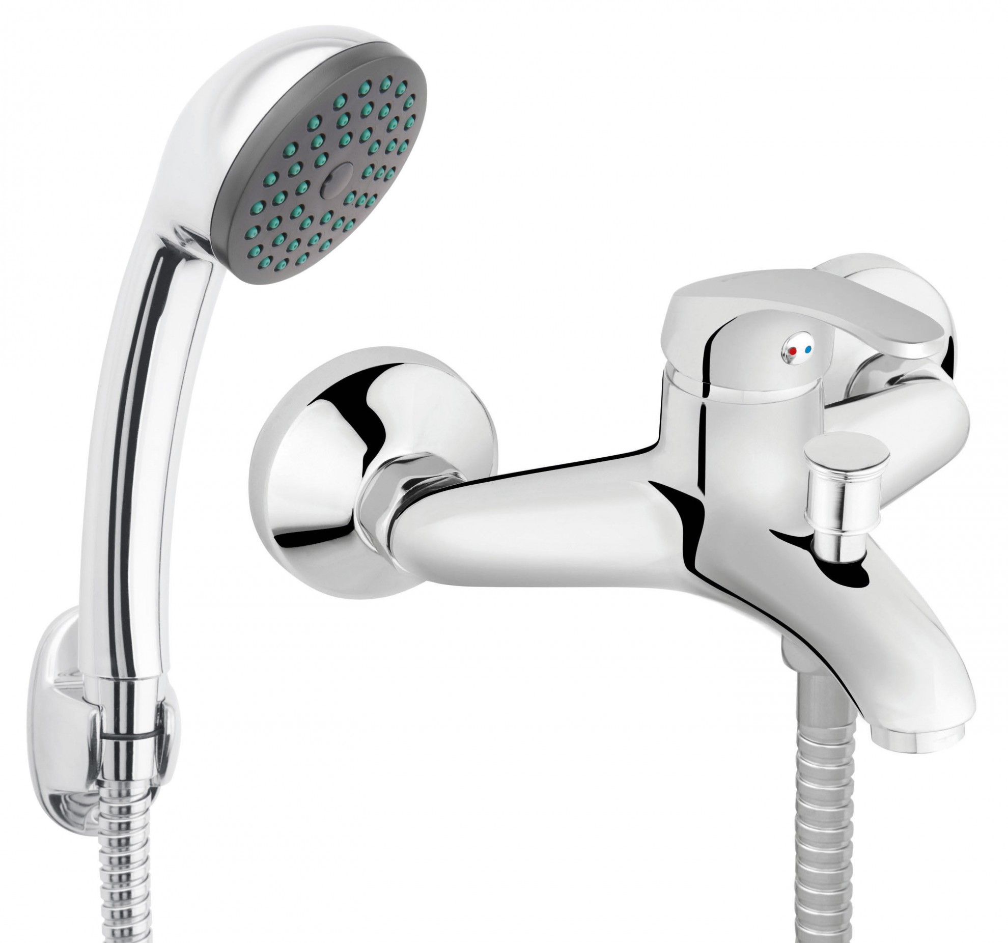 Ferro Set baterie cada ferro basic bbc11, 1/2'', monocomanda, diverter, cartus ceramic, set de dus, 1 pulverizare, 1.5 m, crom