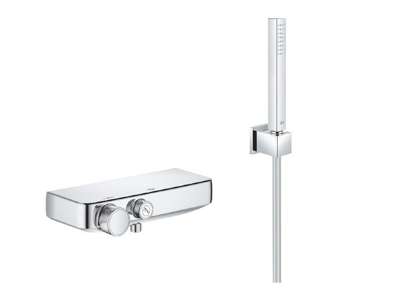 Grohe Set baterie dus grohe grohtherm smartcontrol 34719000, 1/2'', termostat, anti-oparire, set de dus, 1 pulverizare, 1.25 m,