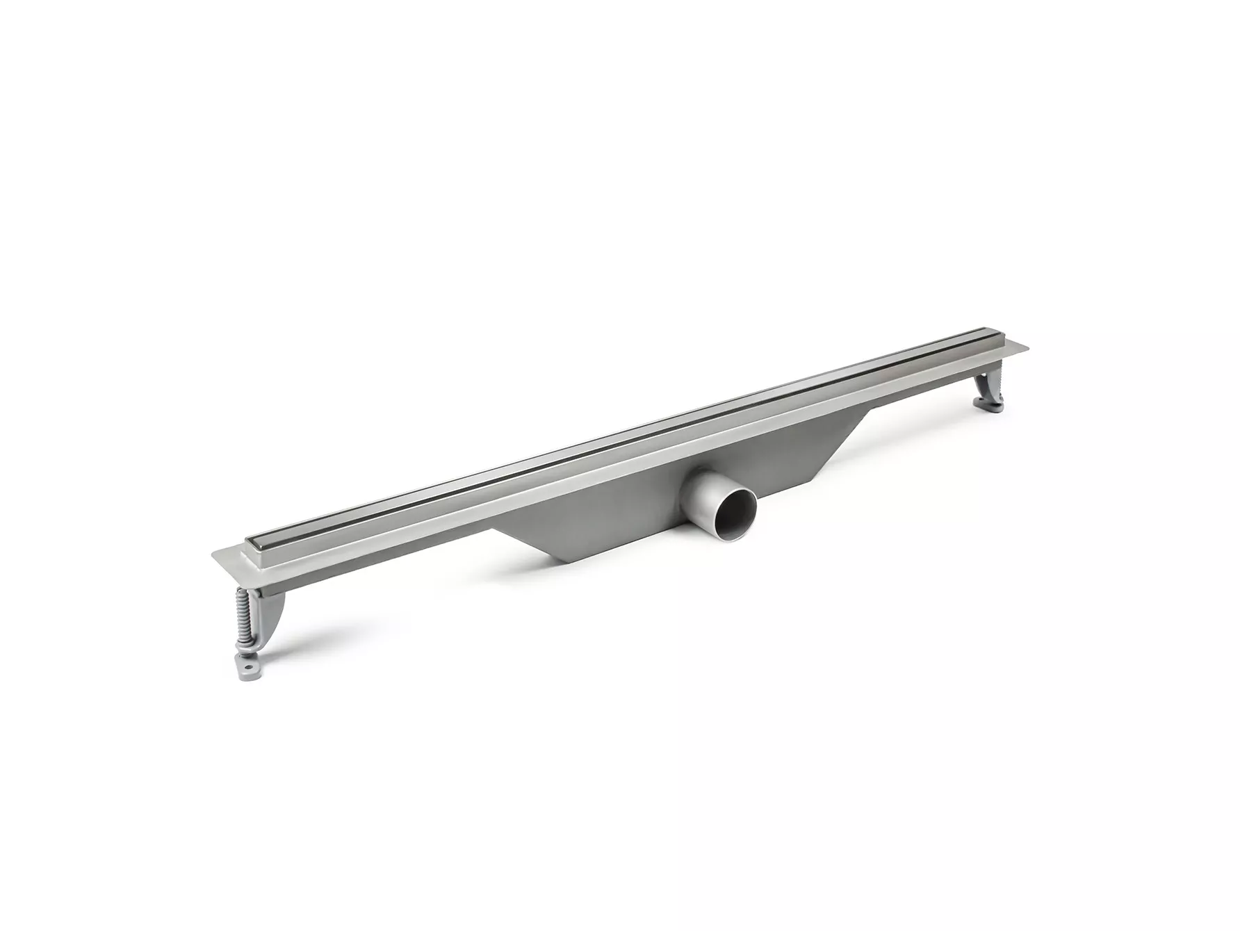 Besco  Set complet rigola besco virgo slim, in pardoseala, 700 mm, sita, sifon, otel inoxidabil, crom, ol-70-vs