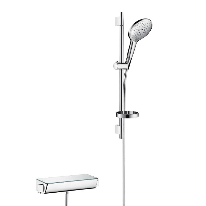 Hansgrohe Baterie de dus hansgrohe raindance select s, 1/2'', termostat, 3 functii, 650 mm, crom, 27036400