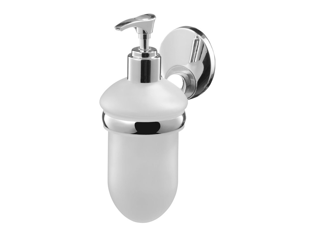Bisk Set dozator bisk emotion 03112, 200 ml, montare pe perete, suport, crom