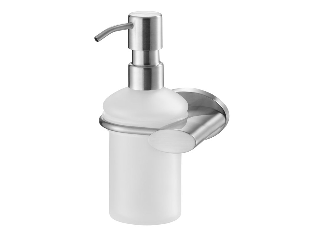 Bisk Set dozator bisk side 03120, 200 ml, montare pe perete, suport, nichel