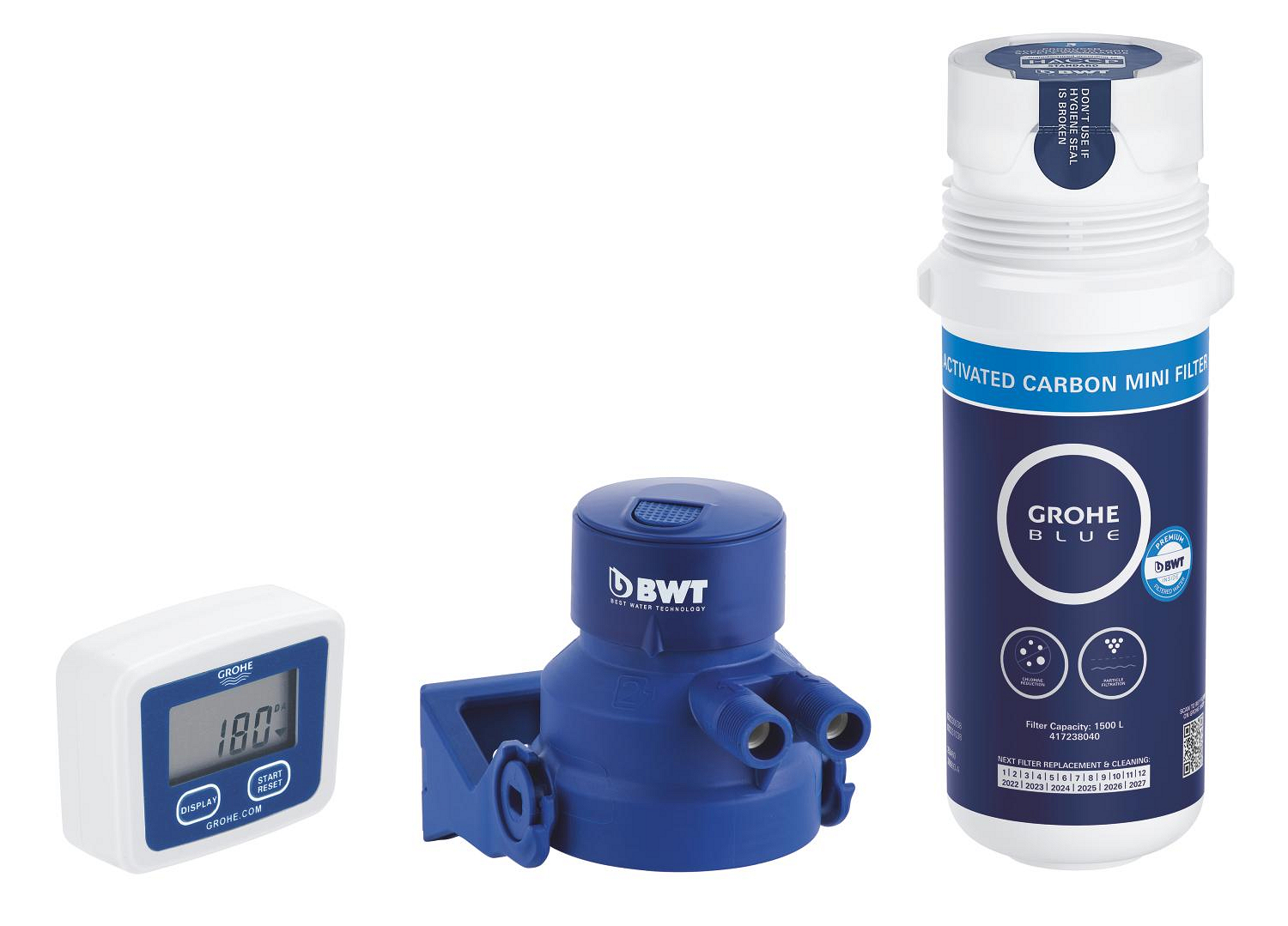 Grohe Set filtru grohe blue pure, 1500 l, contor, cap filtrare, 41136000
