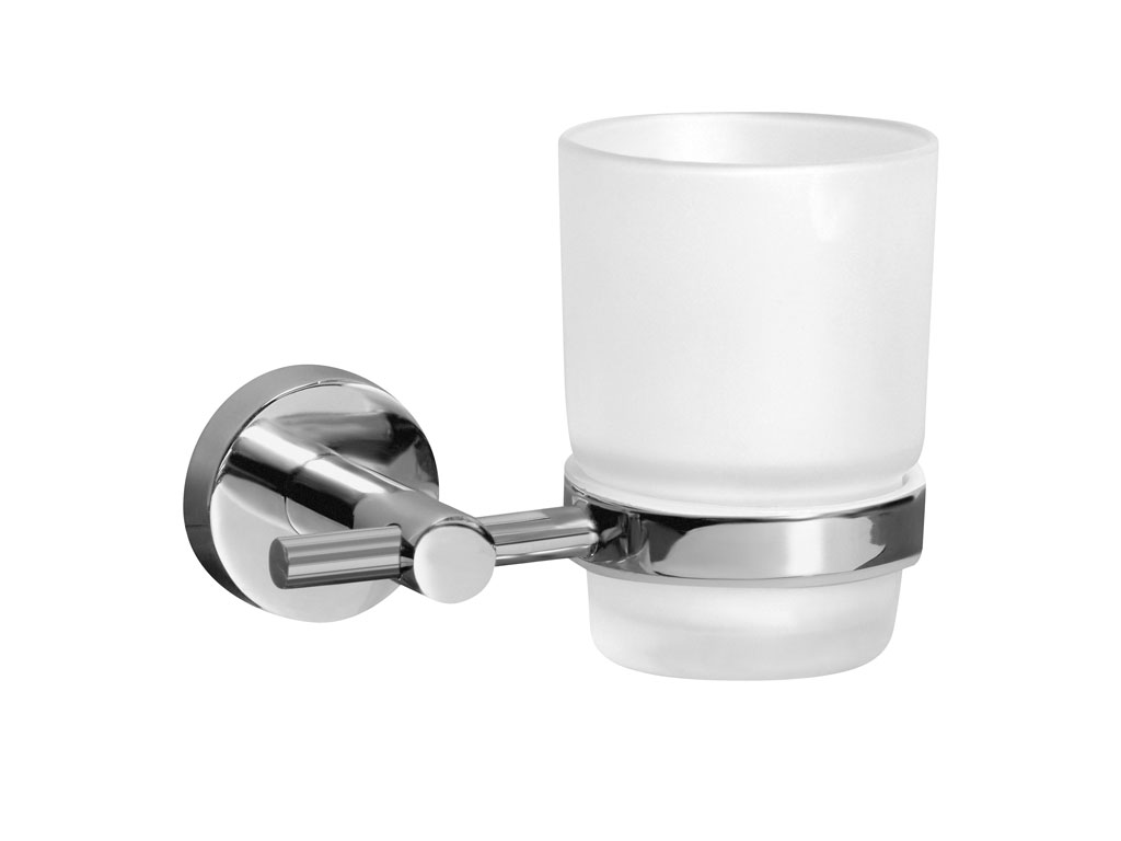 Bisk Set pahar bisk fouryou 01174, montare pe perete, fixare ascunsa, crom