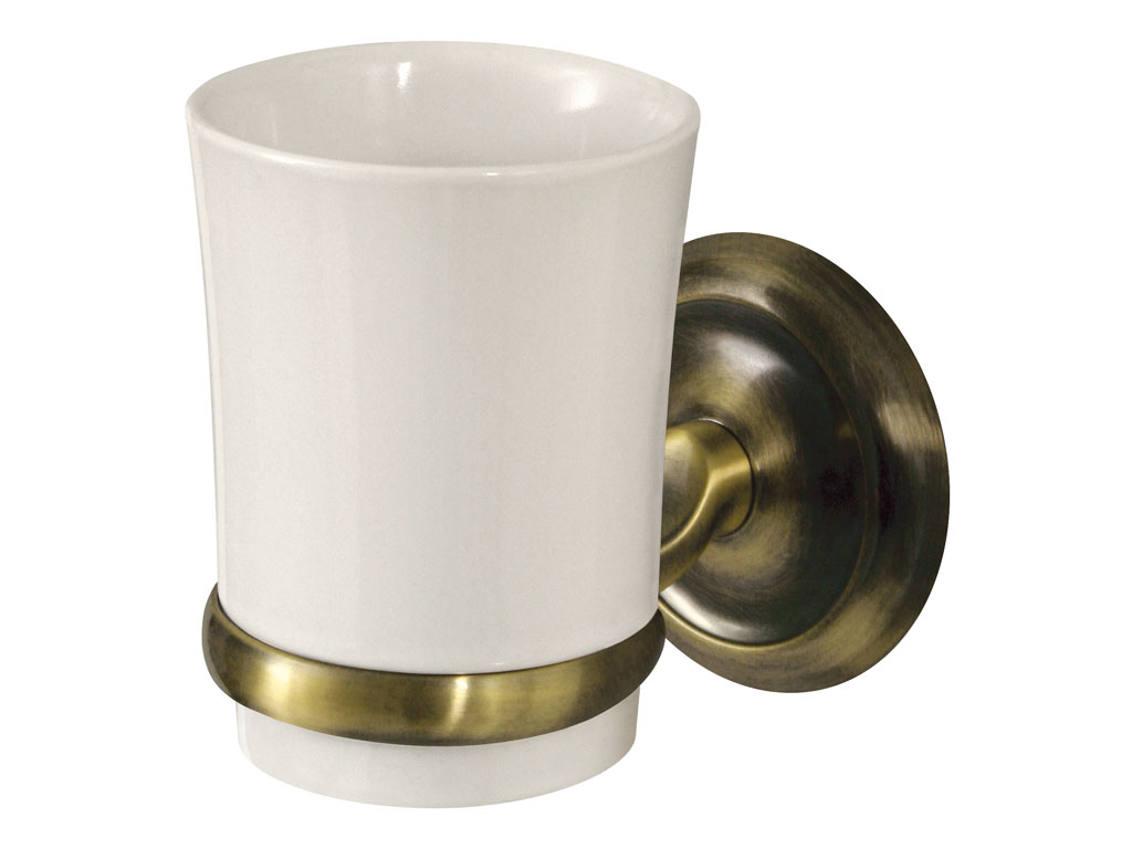 Bisk Set pahar retro bisk deco 00407, montare pe perete, fixare ascunsa, alama
