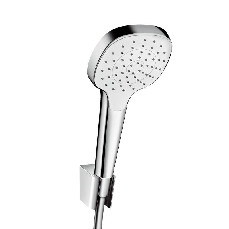 Hansgrohe Set para de dus hansgrohe select e 26412400, 1/2'', universal, 1 pulverizare, suport, furtun 1.6 m, anti-calcar, crom