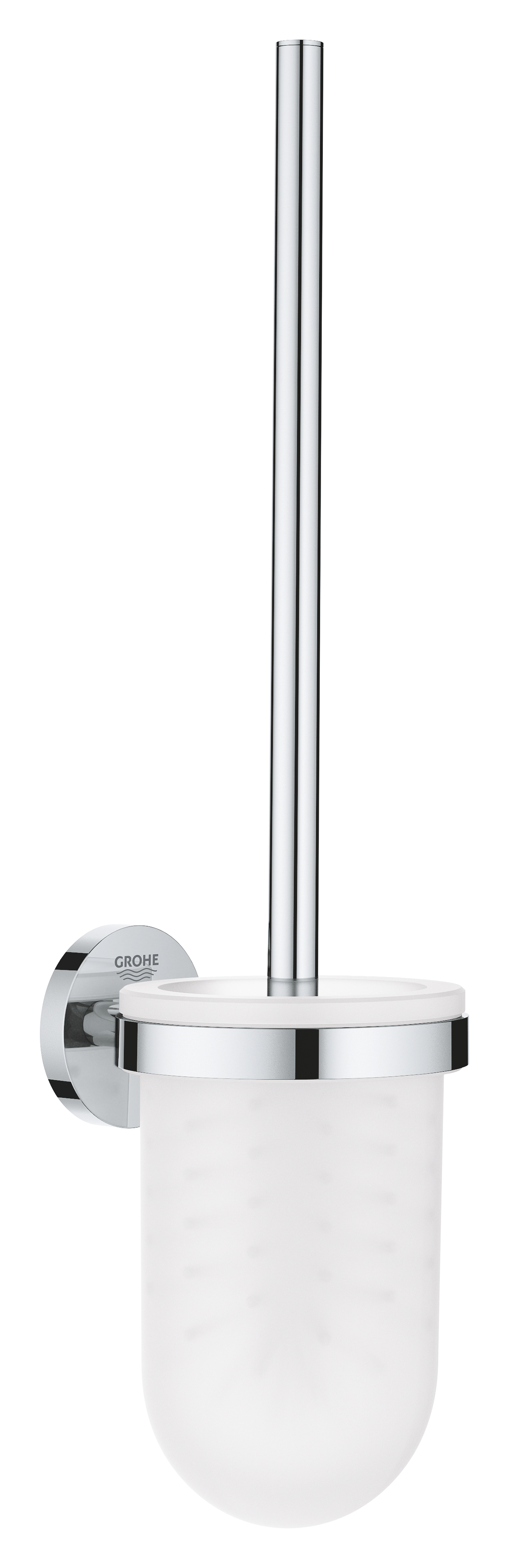 Grohe Perie wc grohe essentials 40374001, suport perie, fixare ascunsa, sticla, metal, crom