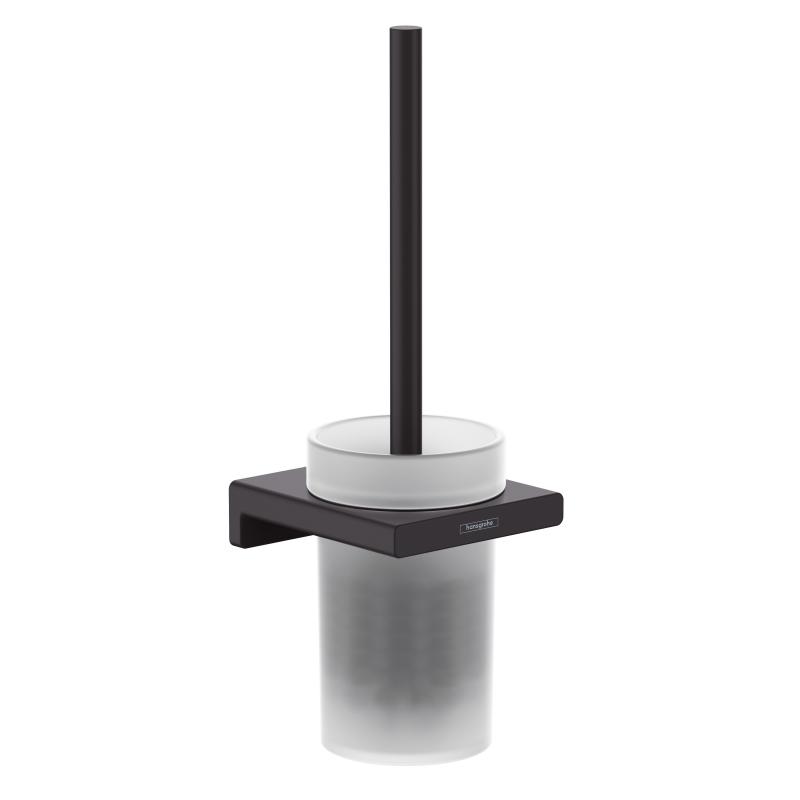 Hansgrohe Set perie wc hansgrohe addstoris 41752670, montare pe perete, fixare ascunsa, sticla, mat, negru