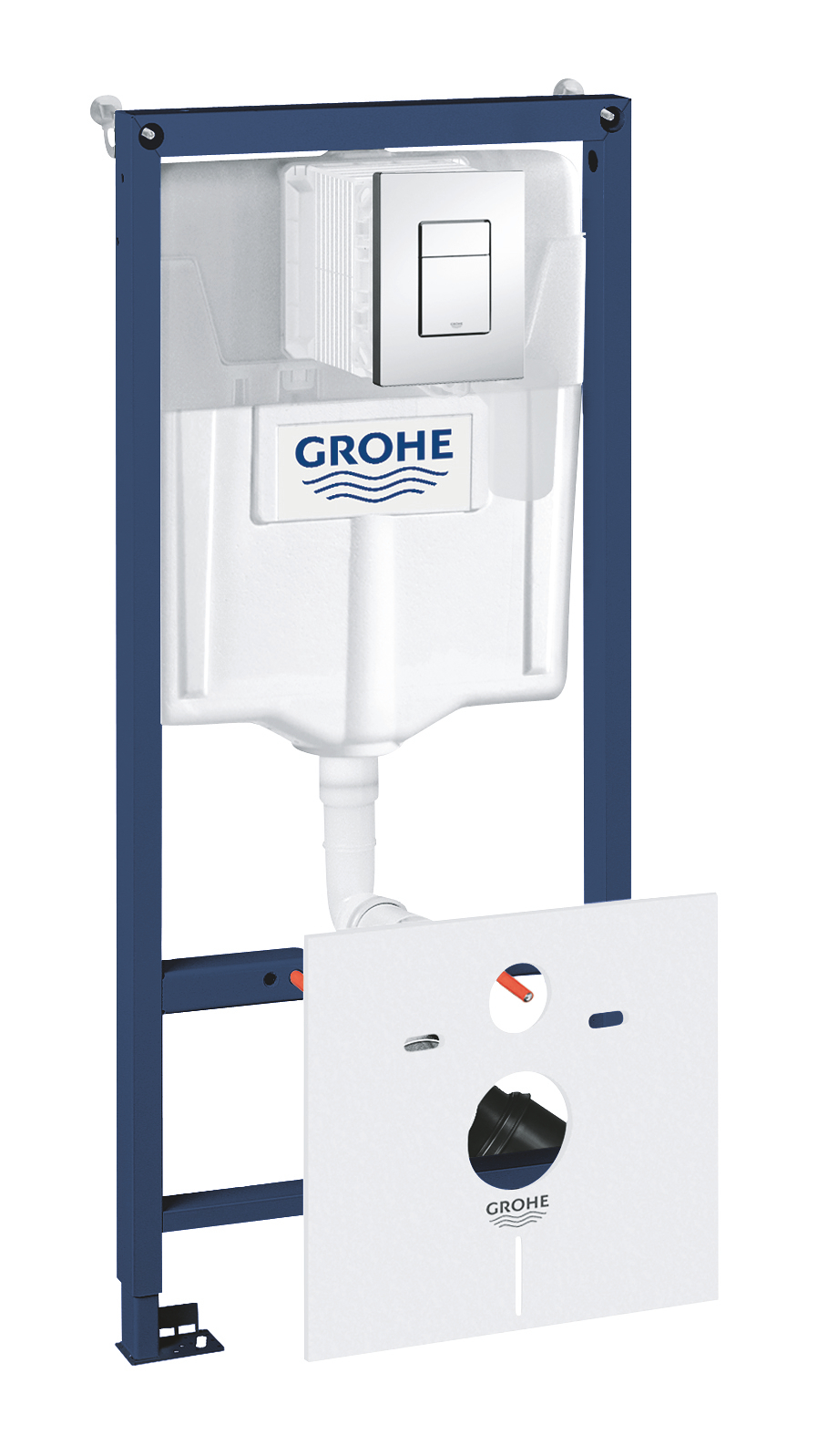 Grohe Set 5 in 1 rezervor wc grohe rapid sl 38827000 incastrat, placa actionare, suport, kit conversie, antifonare, crom