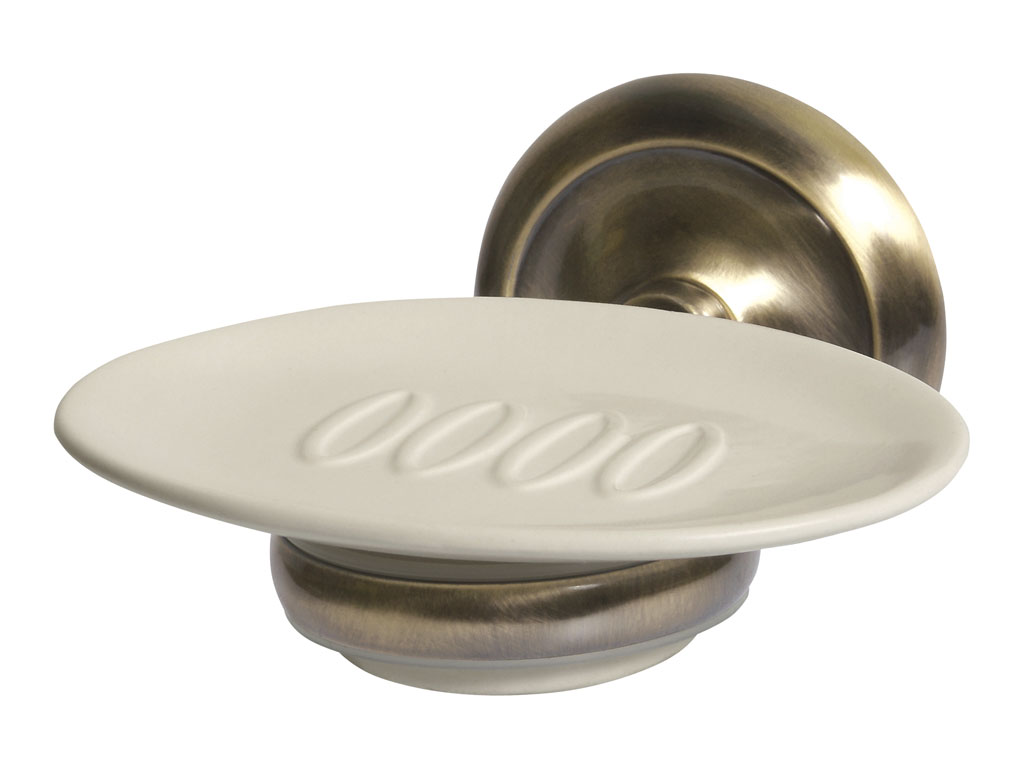Bisk Set sapuniera retro bisk deco 00405, montare pe perete, fixare ascunsa, alama