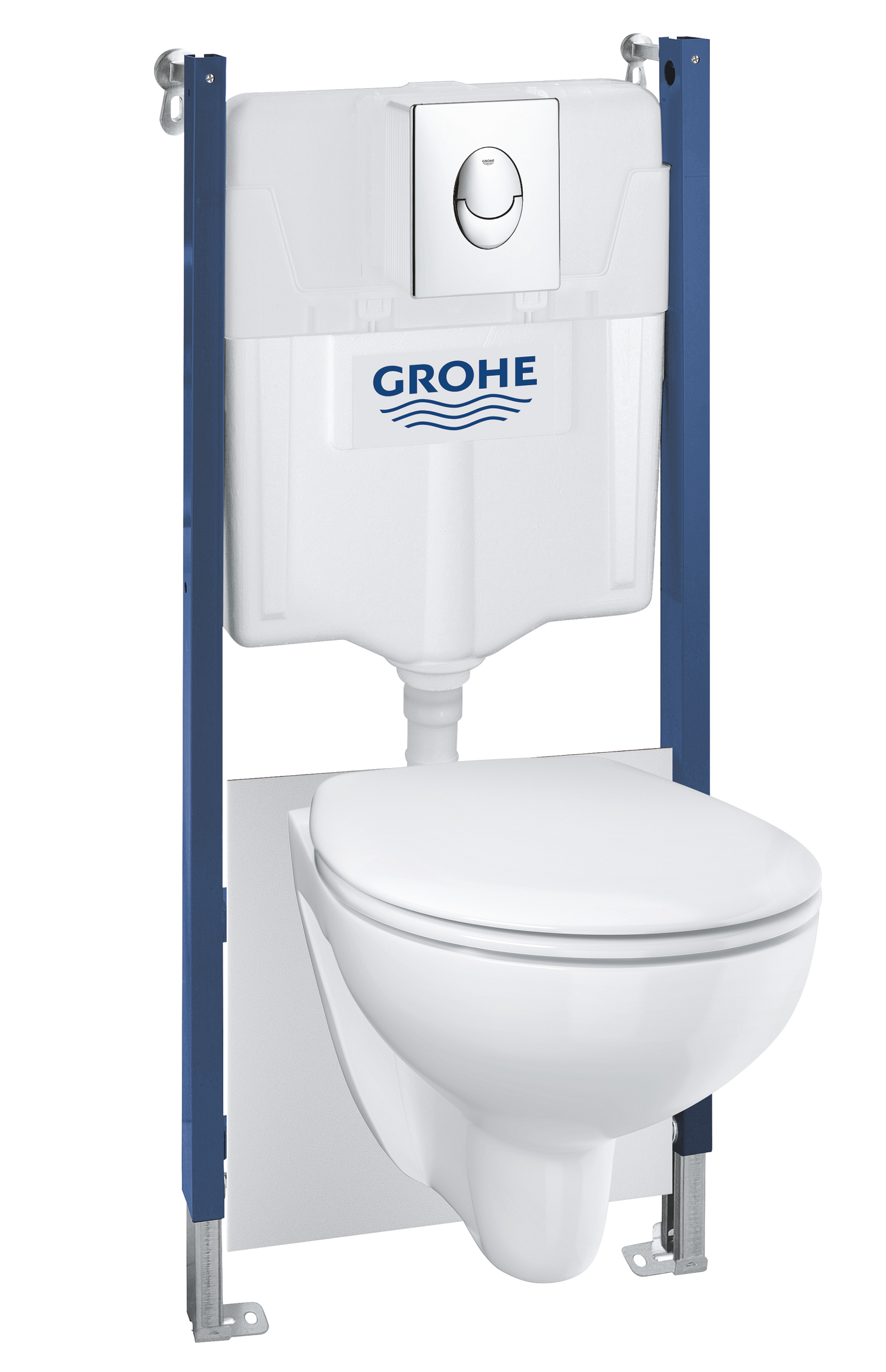 Grohe Set wc grohe solido 39419000, suspendat, wc grohe bau, clapeta crom, softclose, alb
