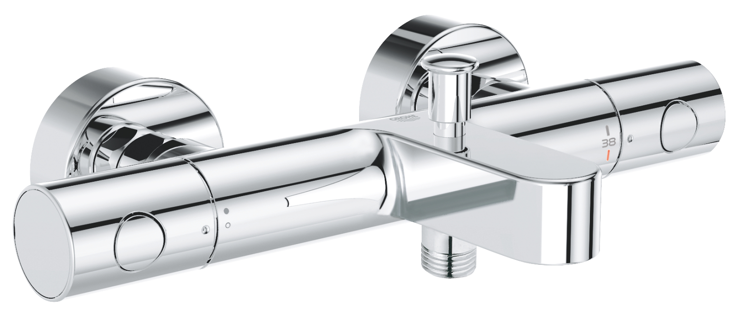 Set baterie cada Grohe 34766000, 1 bar, 100 mm, 1.75 m, 600 mm, 162 mm, 298 mm, 2 orificii instalare, Crom