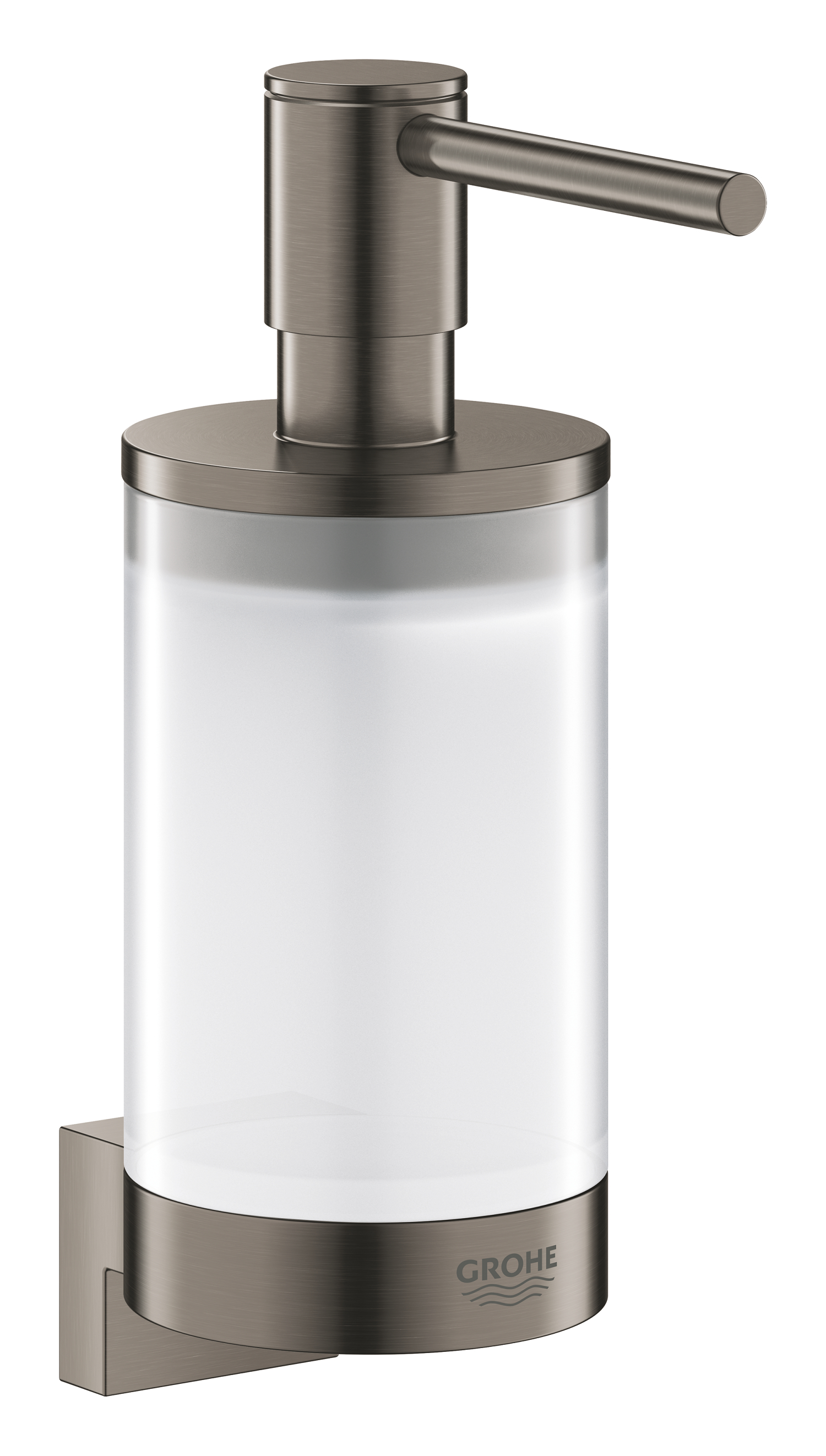 Grohe Set dozator sapun grohe selection 41028al0, include suport 41027al0, fixare ascunsa, montare pe perete, mat, grafit