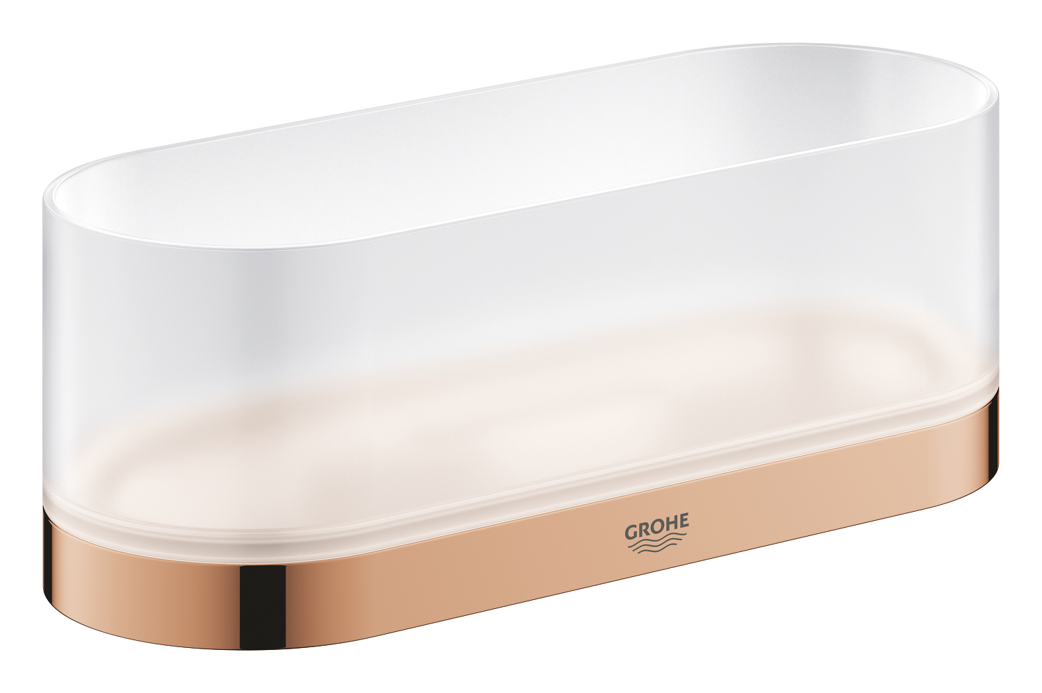 Grohe Set raft baie grohe selection 41035da0, fixare ascunsa, include tavita 41037000, 200 mm, montare pe perete, lucios, cupru