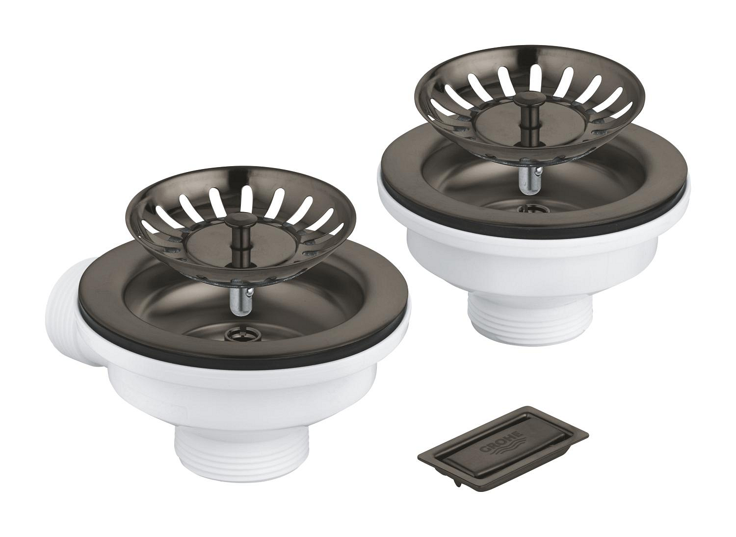 Grohe Sifon chiuveta bucatarie grohe, universal, preplin, pentru 2 cuve, mat, grafit, 40997al0