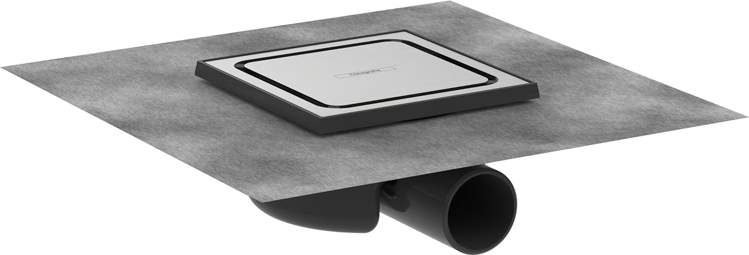 Hansgrohe Sifon pardoseala hansgrohe raindrain spot, incastrat, 150 mm, ornament, crom, 56055800