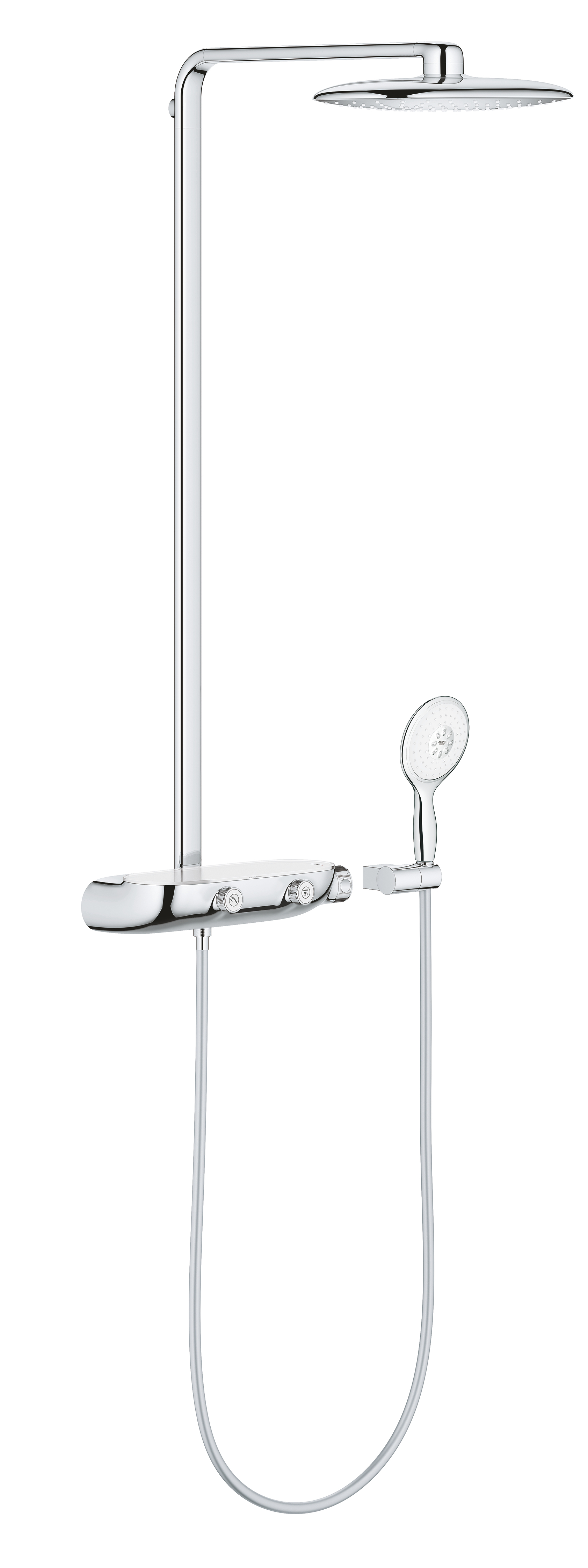 Grohe Sistem de dus grohe smartcontrol 360 mono 26361000, termostat, aparent, 360 mm, butoane push&turn, anti-oparire, crom