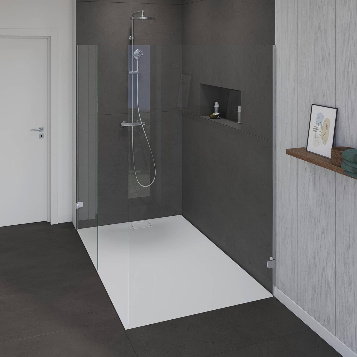 Sistem de dus Duravit B24280008010, B.2, tip incastrare aparent, pentru dus, pentru un dus confortabil zilnic, crom [4]