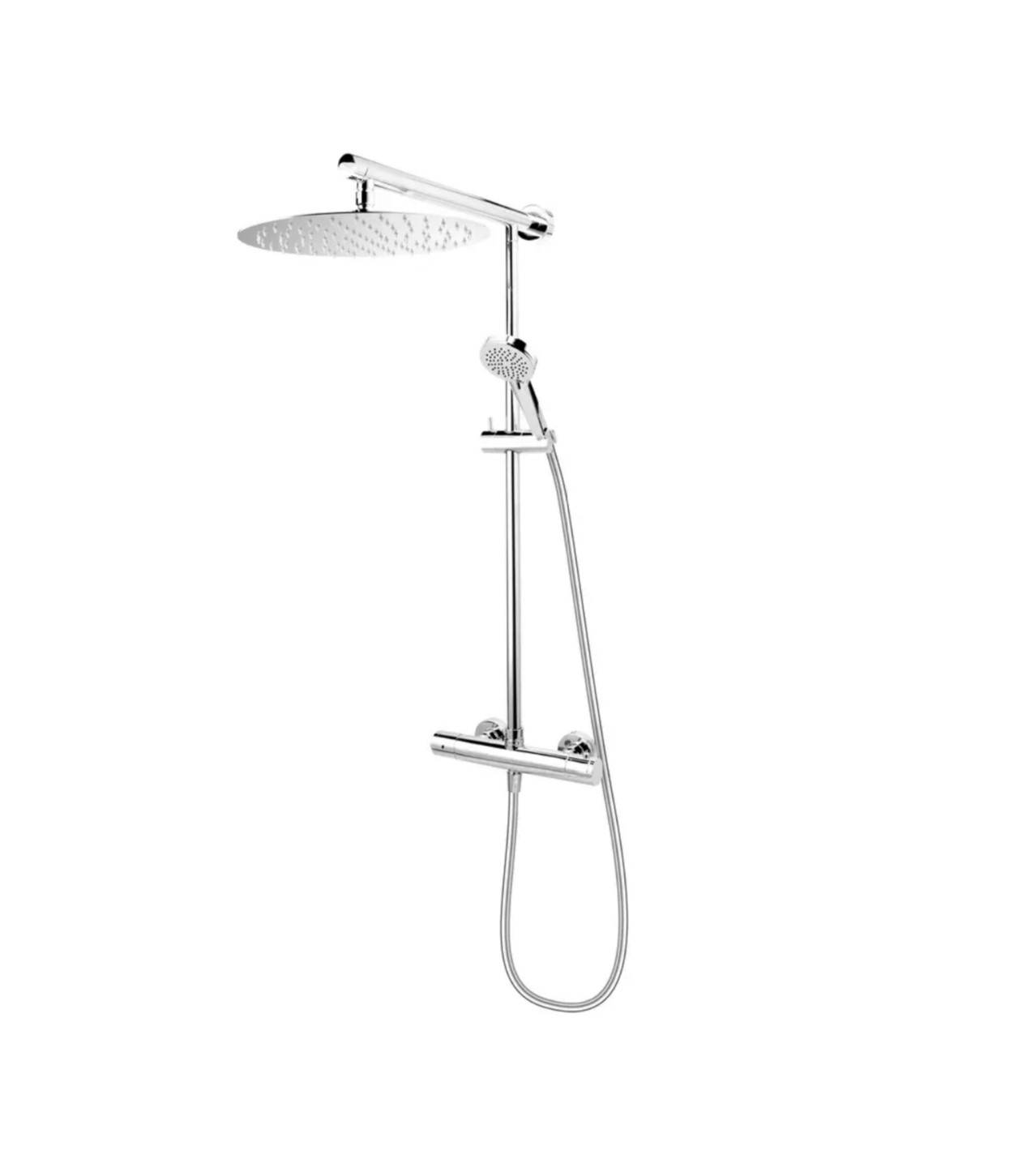 FDesign Sistem de dus fdesign anima fd5-ana-7u-11, 1/2'', aparent, termostat, 300 mm, 1 pulverizare, anti-calcar, crom