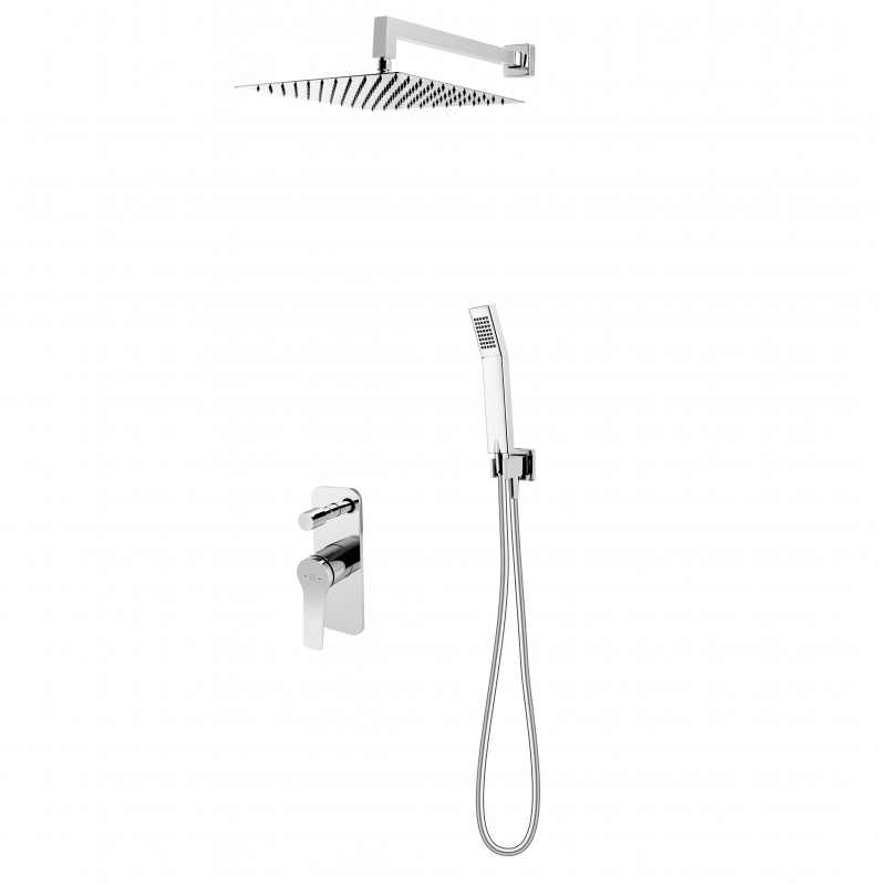 FDesign Sistem de dus fdesign seppia fd1-spa-7pset-11, 1/2'', incastrat, 300 mm, 1 pulverizare, anti-calcar, crom