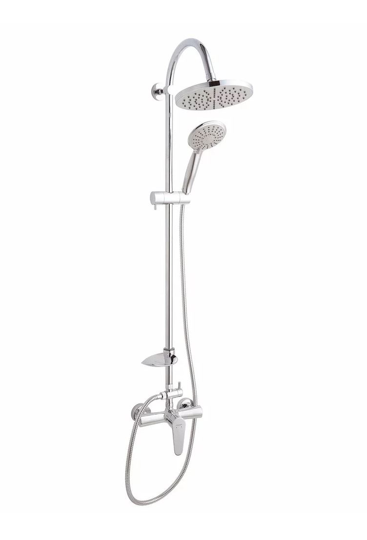 Ferro Sistem de dus ferro algeo np71-bag7u, 1/2'', aparent, 200 mm, 1 pulverizare, 1.5 m, anti-calcar, crom