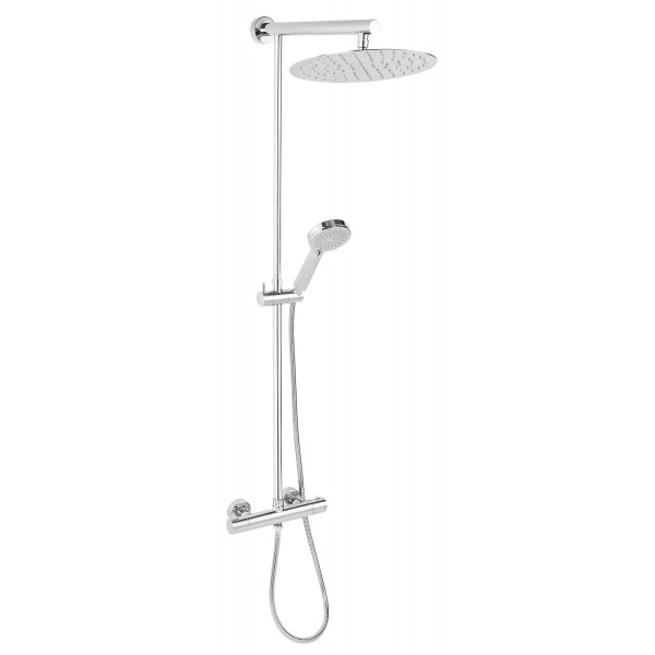 Ferro Sistem de dus ferro trevi np75-trv7u, 1/2'', aparent, termostat, 300 mm, slim, 1 pulverizare, anti-calcar, anti-oparire,