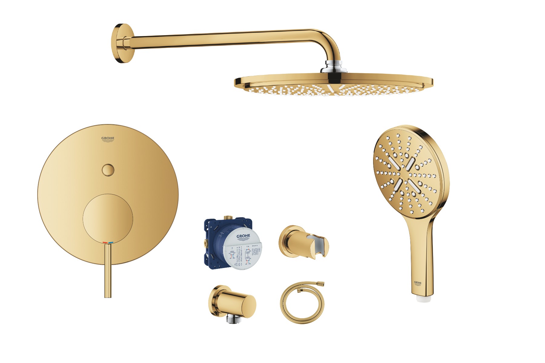 Grohe Sistem de dus grohe atrio, incastrat, 300 mm, 1 functie, 310 mm, lucios, auriu