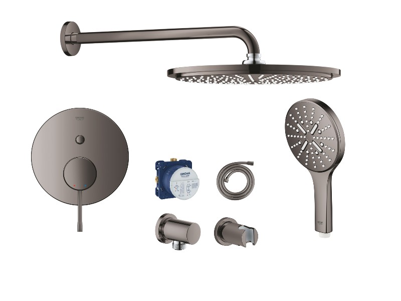 Grohe Sistem de dus grohe essence, incastrat, 310 mm, 1 functie, lucios, grafit, 24058a01-1st