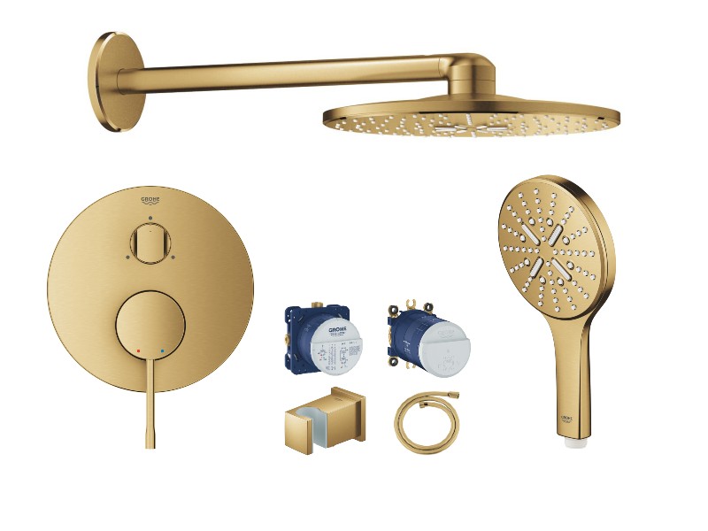 Grohe Sistem de dus grohe essence, incastrat, 310 mm, 2 functii, mat, auriu, 24092gn1-1st
