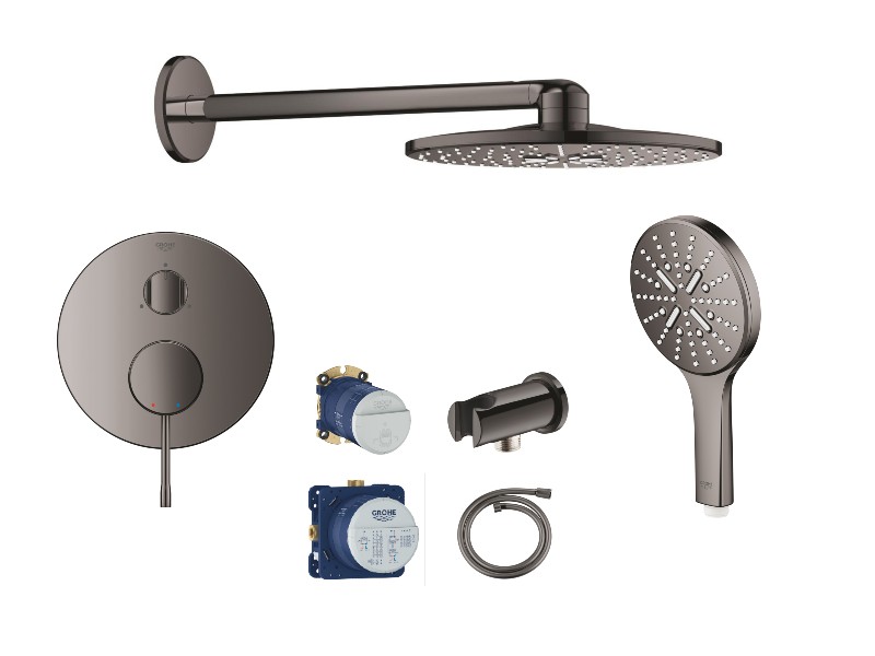 Grohe Sistem de dus grohe essence, incastrat, 310 mm, 3 functii, set dus, lucios, grafit, 24092a01-1st