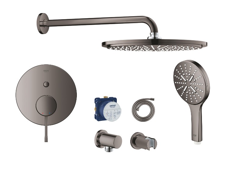 Grohe Sistem de dus grohe essence, incastrat, 310 mm, lucios, grafit, 24167a01-1st