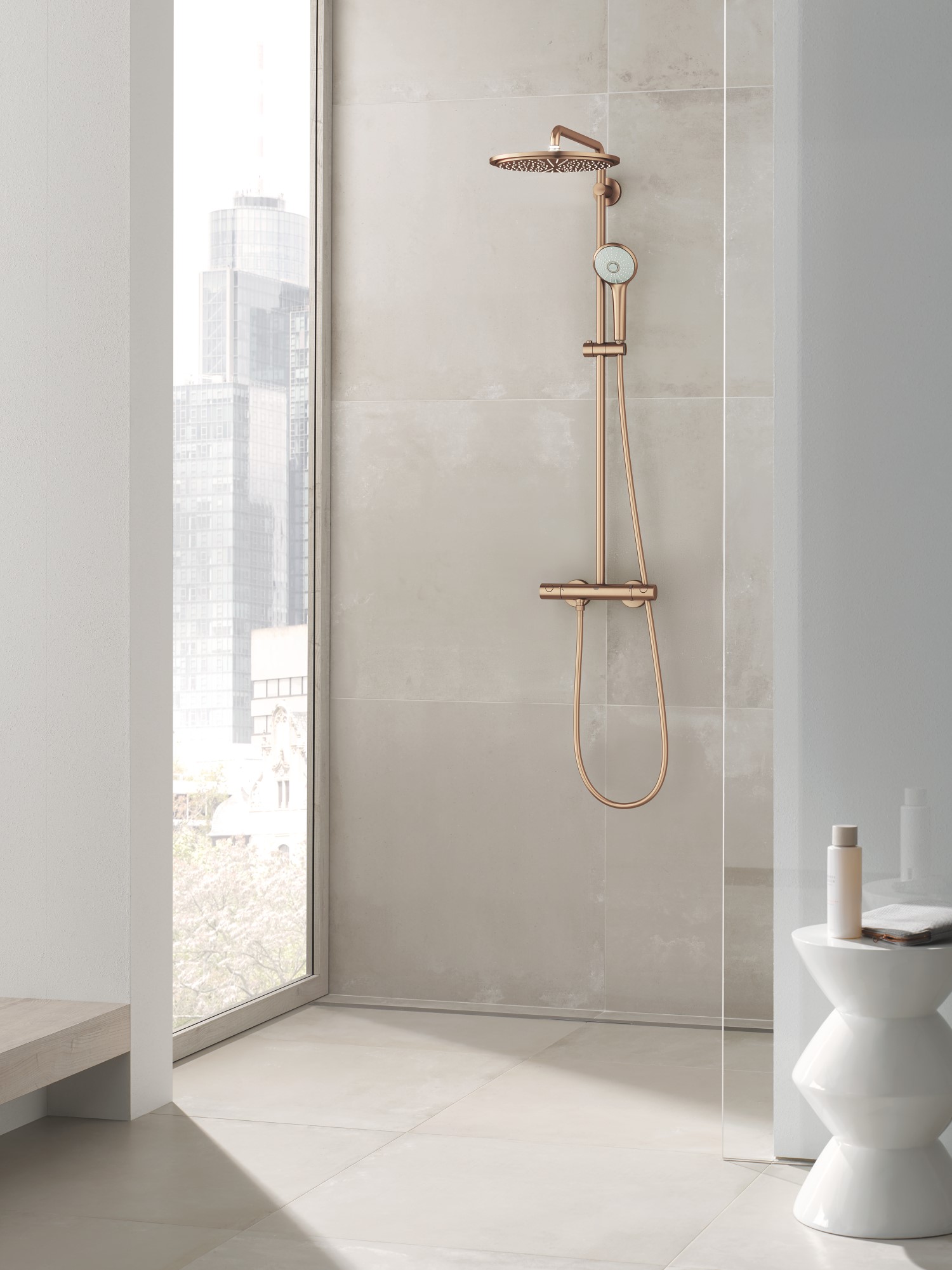 Sistem de dus Grohe 26075DL0, 310 mm, 1 bar, 110 mm, 1.75 m, 1132 mm, 470 mm, 1 functii palarie dus, Cupru