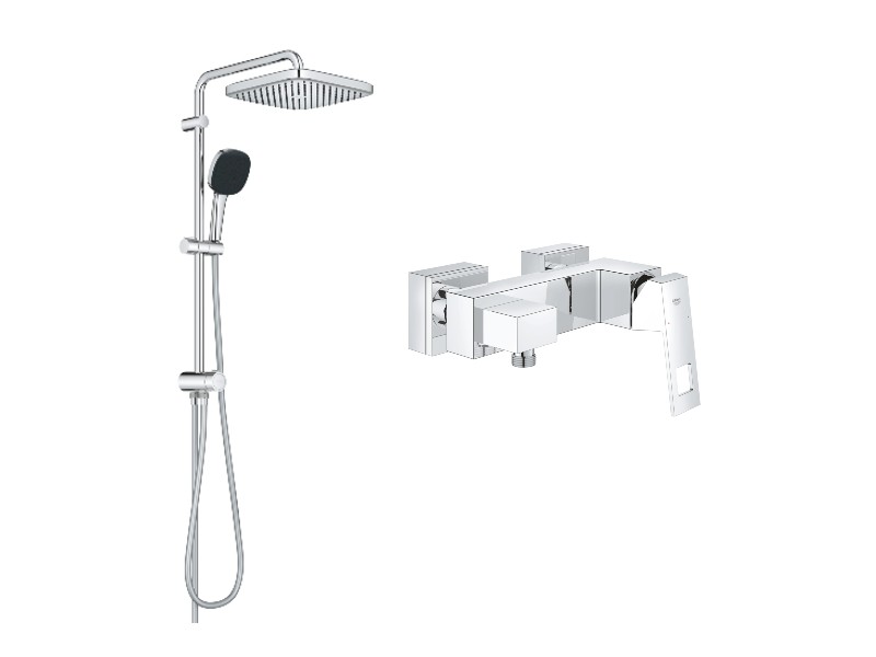 Grohe Sistem de dus grohe eurocube flex, aparent, 250 mm, 1 functie, crom, 23145000-1st