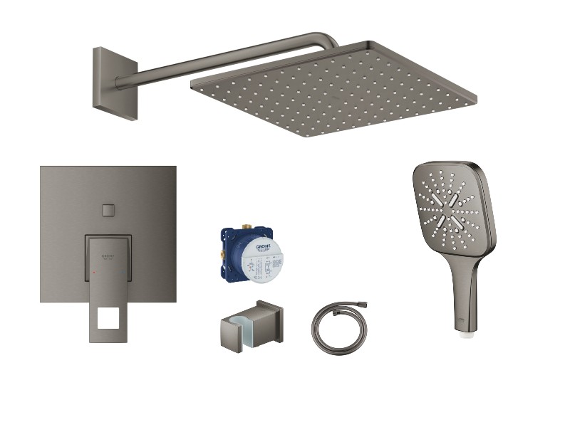 Grohe Sistem de dus grohe eurocube, incastrat, 310 mm, 1 functie, mat grafit, 24062al0-2st