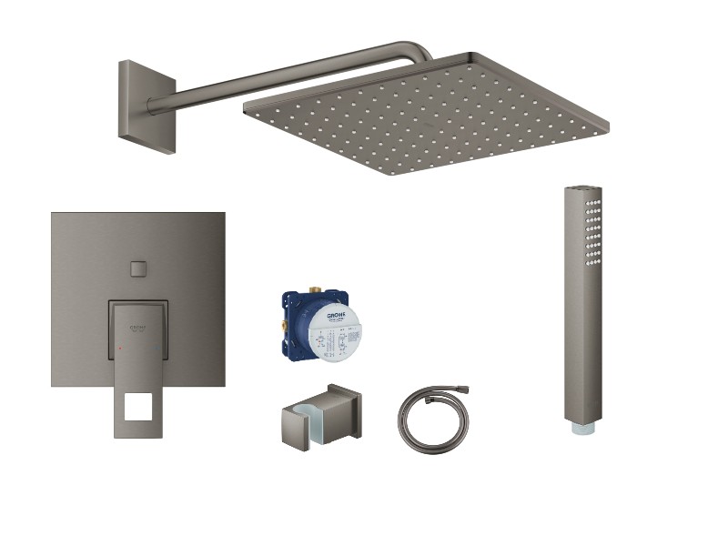 Grohe Sistem de dus grohe eurocube, incastrat, 310 mm, 1 functie, mat grafit, 24062al0-1st