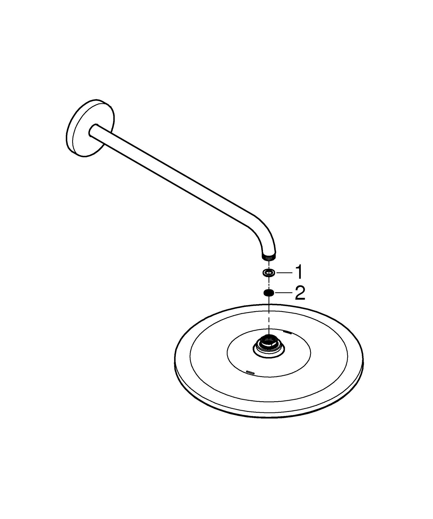 Sistem de dus Grohe 34869000, Grohtherm 310, tip incastrare incastrat, pentru un dus confortabil zilnic, crom [6]