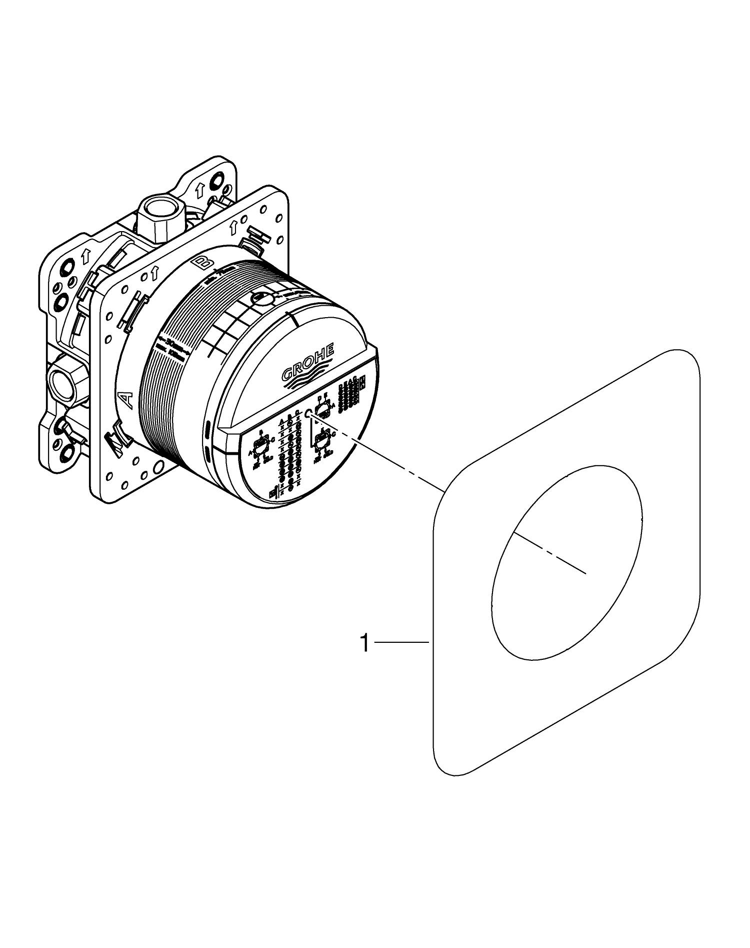 Sistem de dus Grohe 34869000, Grohtherm 310, tip incastrare incastrat, pentru un dus confortabil zilnic, crom [5]