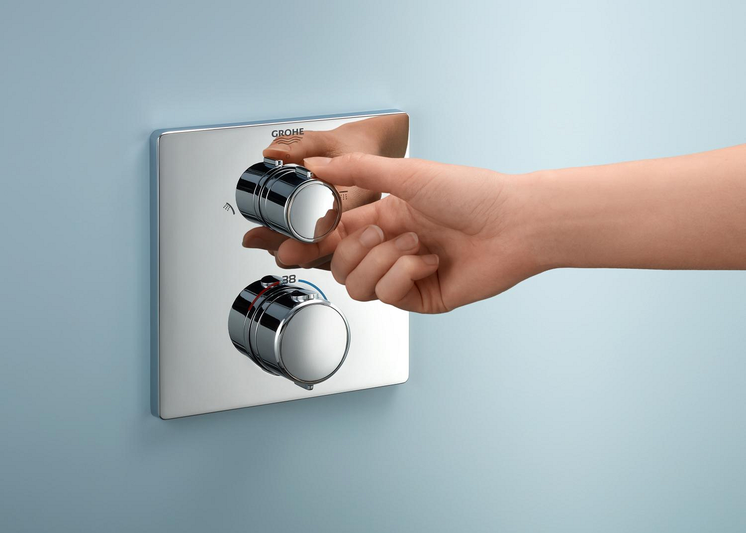 Sistem de dus Grohe 34882000, Grohtherm, tip incastrare incastrat, pentru dus, pentru un dus confortabil zilnic, crom [7]